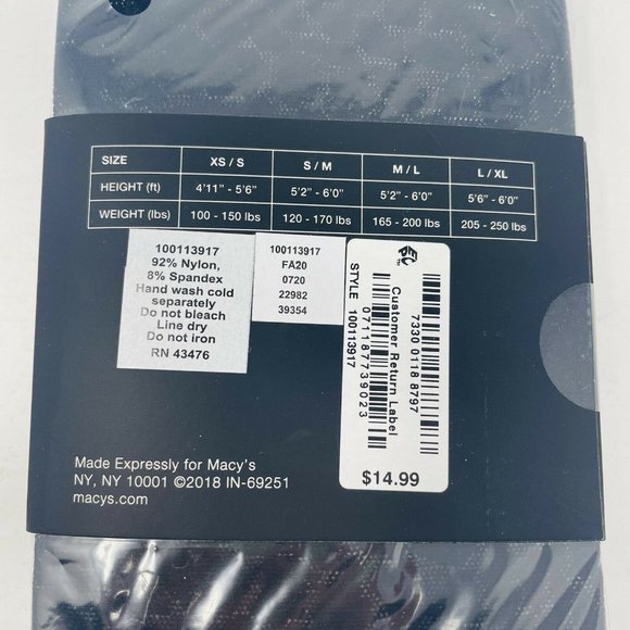 INC International Concepts Womens Size S/M Crocodile Animal Print Tights Black - Picture 4 of 4